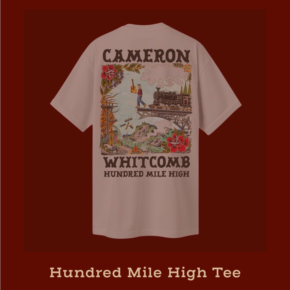 Gildan CAMERON WHITCOMB Hundred Mile High Tee- CLASSIC!! Size: S/P